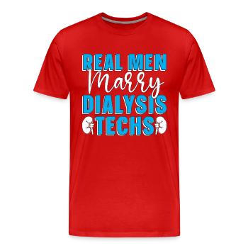 Dialyse Dialyse Technicien En Néphrologie Cool Cadeau - T-shirt bio Premium Homme - rouge - Devant - Damien (186cm)