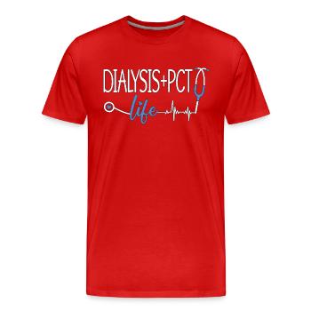 Dialyse Technicien en dialyse Cool Cadeau de néphrologie - T-shirt bio Premium Homme - rouge - Devant - Damien (186cm)