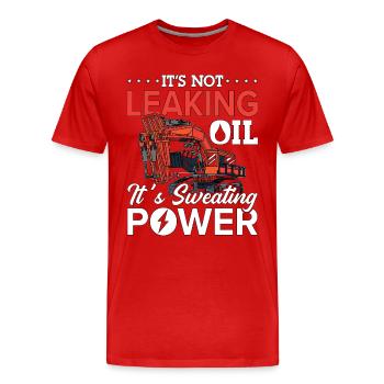 Conducteur d’excavatrice Excavatrice Ouvrier de la construction Excavatrices Cadeau - T-shirt bio Premium Homme - rouge - Devant - Damien (186cm)