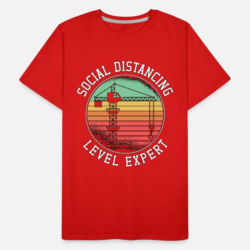 Construction Worker Construction Crane Operator Crane Driver Gift Men's Premium Organic T-Shirt
