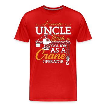 Kranführer Bauarbeiter Kranfahrer Arbeit Geschenk - Männer Premium Bio T-Shirt - Rot - Vorne - Damien (186cm)