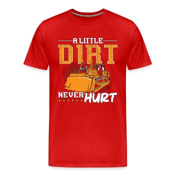 Excavator Bulldozer Construction Worker Bulldozer Gift - Men's Premium Organic T-Shirt - red - Front - Damien (186cm)