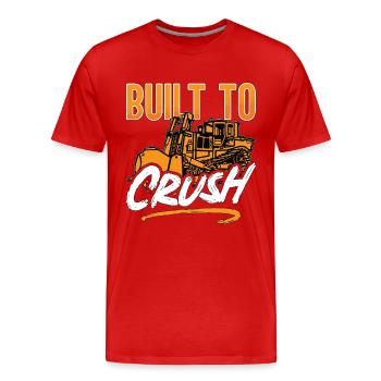 Bulldozer Construction Worker Gift - Men's Premium Organic T-Shirt - red - Front - Damien (186cm)