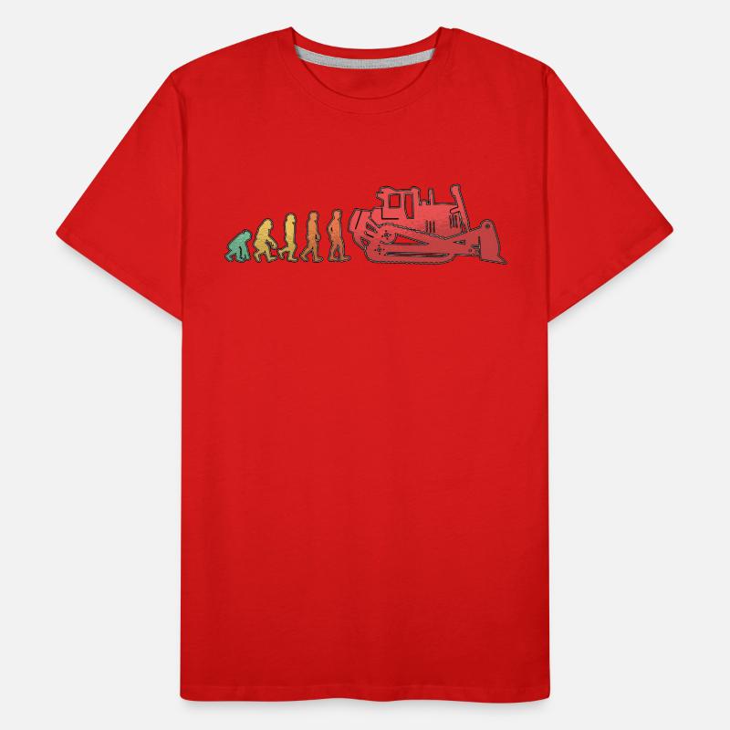 Bagger Planierraupe Bulldozer Bauarbeiter Geschenk Männer Premium Bio T-Shirt
