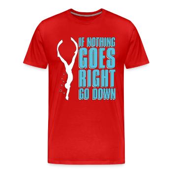 Apnée de plongée Apnée Cadeau d’apnée - T-shirt bio Premium Homme - rouge - Devant - Damien (186cm)