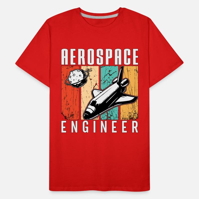 Aerospace Engineer Rocket Space Engineering Retro Männer Premium Bio T-Shirt