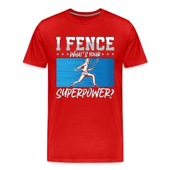 Fencing I Fence What's Your Longswords Epee Fencer - Männer Premium Bio T-Shirt - Rot - Vorne - Damien (186cm)