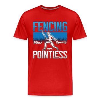Fencing Other Sports Are Longswords Fighter Fencer - Männer Premium Bio T-Shirt - Rot - Vorne - Damien (186cm)