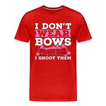 Tir à l’arc Je ne porte pas arrow Shooting Arbalète Archer - T-shirt bio Premium Homme - rouge - Devant - Damien (186cm)