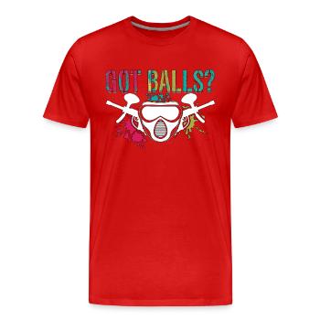 Paintball Got Balls Air Gun Sport Paintball Player - Men's Premium Organic T-Shirt - red - Front - Damien (186cm)