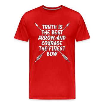 Bowhunting Truth Is The Best Bow Archer Bowhunter - Männer Premium Bio T-Shirt - Rot - Vorne - Damien (186cm)