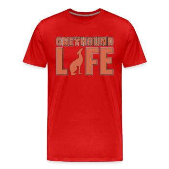 Greyhound Racing Greyhound Life Greyhound Racer - T-shirt bio Premium Homme - rouge - Devant - Damien (186cm)