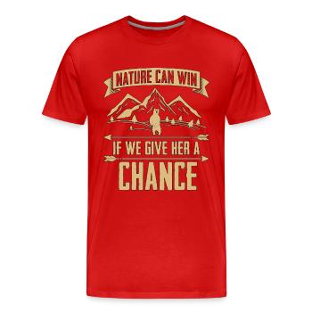 Animal Welfare Nature Can Win Foster Animal Worker - Männer Premium Bio T-Shirt - Rot - Vorne - Damien (186cm)