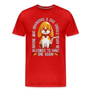 Animaux abandonnés Toute personne qui abandonne un amoureux des animaux - T-shirt bio Premium Homme - rouge - Devant - Damien (186cm)