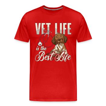 La vie vétérinaire vétérinaire est le vétérinaire du médecin vétérinaire - T-shirt bio Premium Homme - rouge - Devant - Damien (186cm)