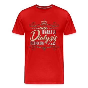 Dialysis Technician One Thankful Medical Assistant - Männer Premium Bio T-Shirt - Rot - Vorne - Damien (186cm)