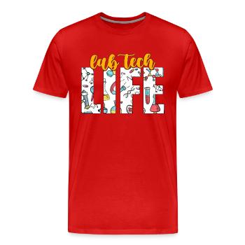 Lab Technician Lab Tech Life Laboratory Scientist - Männer Premium Bio T-Shirt - Rot - Vorne - Damien (186cm)