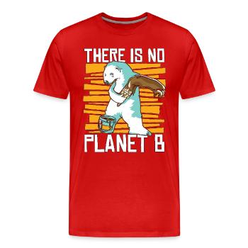Réchauffement climatique Il n’y a pas de planète B Changement climatique - T-shirt bio Premium Homme - rouge - Devant - Damien (186cm)