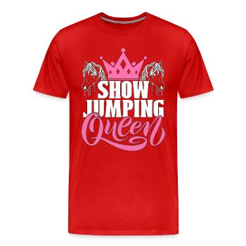 Show Jumping Queen Horse Riding Equine Show Jumper - Männer Premium Bio T-Shirt - Rot - Vorne - Damien (186cm)