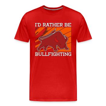 La tauromachie Je serais plutôt un clown de rodéo torero - T-shirt bio Premium Homme - rouge - Devant - Damien (186cm)