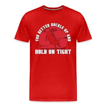 Bull Riding You Better Buckle Up Loves Riding Bull - T-shirt bio Premium Homme - rouge - Devant - Damien (186cm)