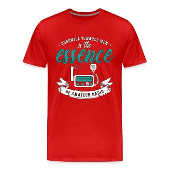 Bonne volonté de la radio amateur envers les hommes Antenne Tour de radio - T-shirt bio Premium Homme - rouge - Devant - Damien (186cm)