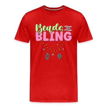 Beading Beads And Bling Beadwork Jewelry Beader - Männer Premium Bio T-Shirt - Rot - Vorne - Damien (186cm)