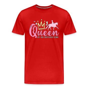 Dressage Queen Of The Horse Riding Dressage Rider - Men's Premium Organic T-Shirt - red - Front - Damien (186cm)