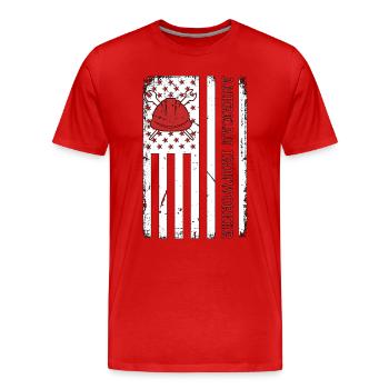 Ferronnier Américain Soudeur Soudeur Serrurier - T-shirt bio Premium Homme - rouge - Devant - Damien (186cm)