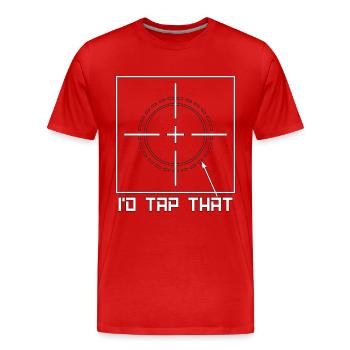 Machinist I'd Tap That Lathe Operator Machinists - Men's Premium Organic T-Shirt - red - Front - Damien (186cm)