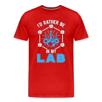 Laboratory Laboratory Technician Science Chemistry Gift - Men's Premium Organic T-Shirt - red - Front - Damien (186cm)