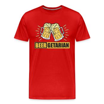 Beer Brewing Beergetarian Home Brewer Beer Brewer - Men's Premium Organic T-Shirt - red - Front - Damien (186cm)