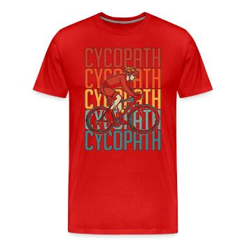 Bicycle Cycopath Retro Mountain Bike Biker Cyclist - Männer Premium Bio T-Shirt - Rot - Vorne - Damien (186cm)