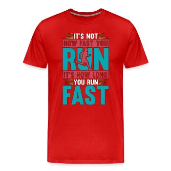 La course de cross-country n’est pas la vitesse à laquelle la longue piste - T-shirt bio Premium Homme - rouge - Devant - Damien (186cm)