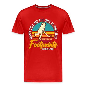 Field Hockey Don't Tell Me The Retro Floor Ball - Men's Premium Organic T-Shirt - red - Front - Damien (186cm)