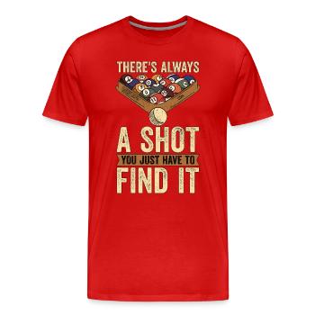 Cue Sports There's Always A Shot You Pool Billiard - Männer Premium Bio T-Shirt - Rot - Vorne - Damien (186cm)