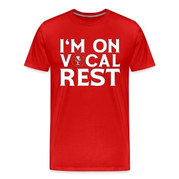 Musical Theatre I'm On Vocal Best Drama Broadway - Männer Premium Bio T-Shirt - Rot - Vorne - Damien (186cm)