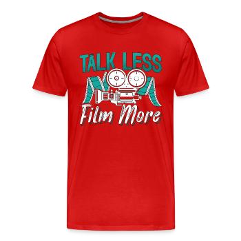 Film Director Talk Less Film More Cinematographer - Männer Premium Bio T-Shirt - Rot - Vorne - Damien (186cm)