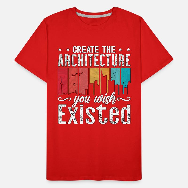 Create The Architecture Retro Builder Architecture Männer Premium Bio T-Shirt