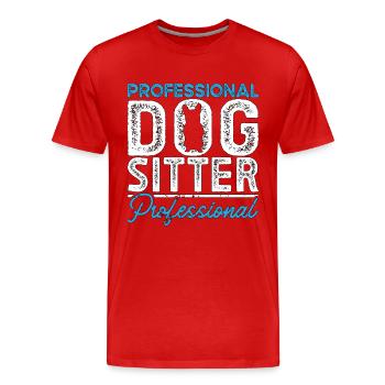 Dresseur d’animaux Dresseur de chiens professionnel - T-shirt bio Premium Homme - rouge - Devant - Damien (186cm)