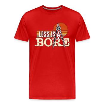 Architecture Less Is A Bore Retro Architectural - Men's Premium Organic T-Shirt - red - Front - Damien (186cm)