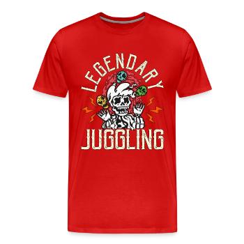 Circus Clown Legendary Juggling Circus Performer - Men's Premium Organic T-Shirt - red - Front - Damien (186cm)