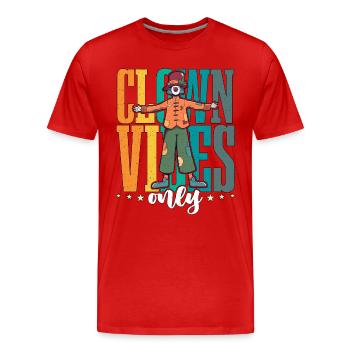 Circus Clown Vibes Only Circus Performer Juggling - Men's Premium Organic T-Shirt - red - Front - Damien (186cm)