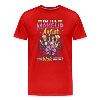 Makeup Artist I'm The Makeup Artist You Beautician - Men's Premium Organic T-Shirt - red - Front - Damien (186cm)