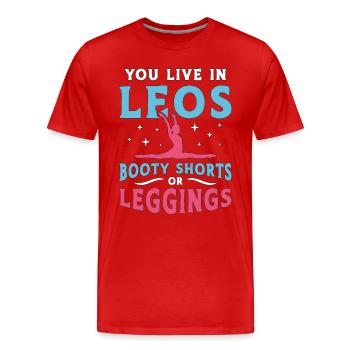 Contortion You Live In Leos Booty Shorts Aerialist - Männer Premium Bio T-Shirt - Rot - Vorne - Damien (186cm)