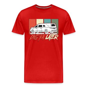 Embalmer Dig Ya Later Retro Funeral Home Embalmers - Men's Premium Organic T-Shirt - red - Front - Damien (186cm)