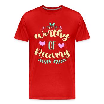 Santé mentale Valeur du rétablissement Maladie mentale - T-shirt bio Premium Homme - rouge - Devant - Damien (186cm)