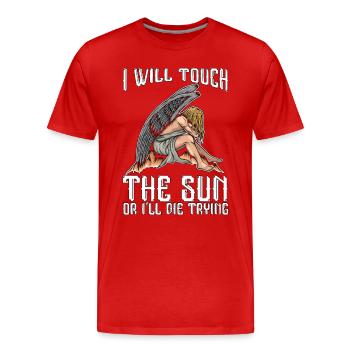 Mythologie grecque Je toucherai le soleil Dieu antique - T-shirt bio Premium Homme - rouge - Devant - Damien (186cm)
