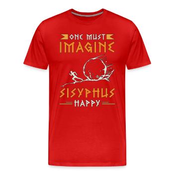 Mythologie grecque Il faut imaginer la mythologie Dieux - T-shirt bio Premium Homme - rouge - Devant - Damien (186cm)