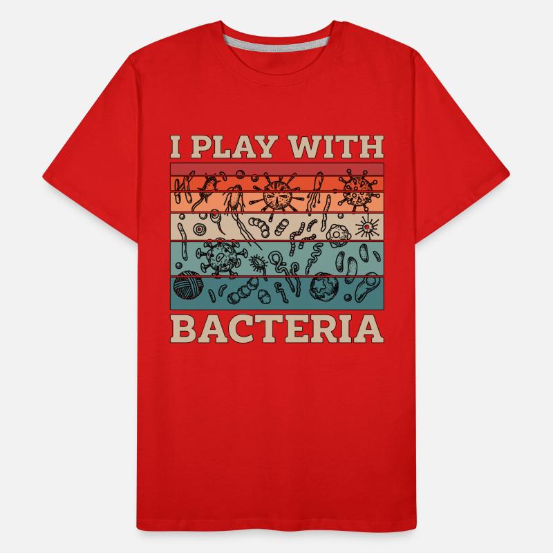 Microbiologiste Je joue avec les bactéries Retro Science T-shirt bio Premium Homme